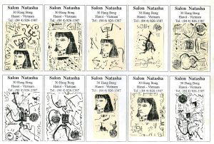 Design of Salon Natasha business cards