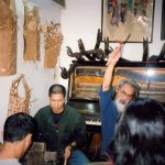 Artists’ sound performance for Japanese NHK TV channel, 2000